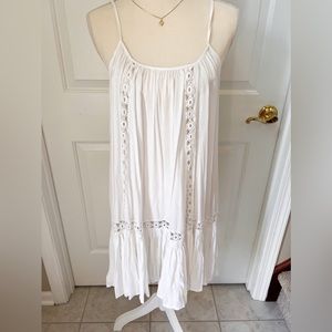 RAVIYA WHITE CROCHET SUNDRESS